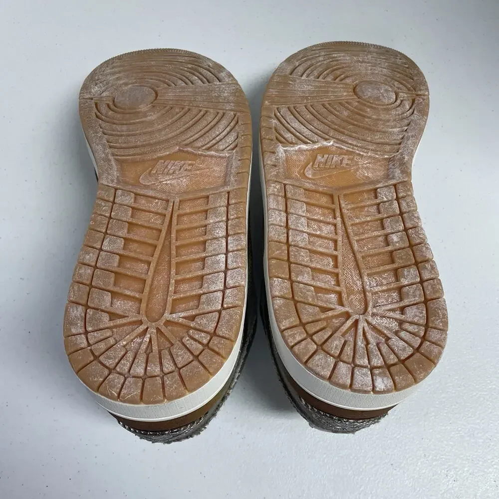 Air Jordan 1 Low Sail Light Bone IM6664 991 Size 11 Distressed Brown Orange